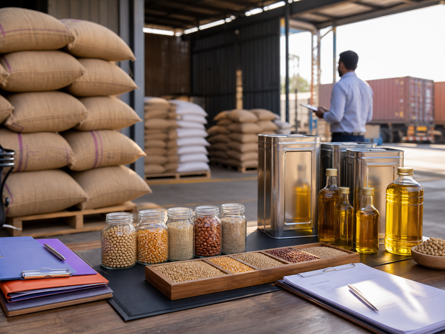 Organized agro commodity sourcing desk and warehouse